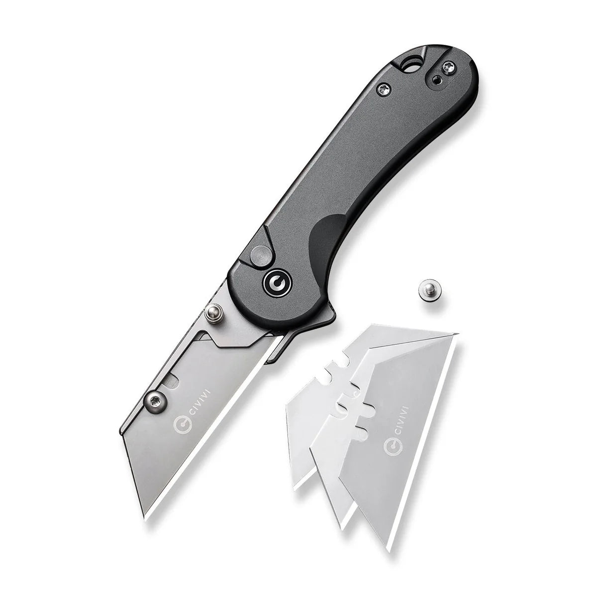 CIVIVI Elementum Utility Thumb Stud & Button Lock Knife Aluminum Handle