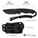 CIVIVI Timber barkFixed Blade Knife G10 Handle (3.2" 14C28N Blade)