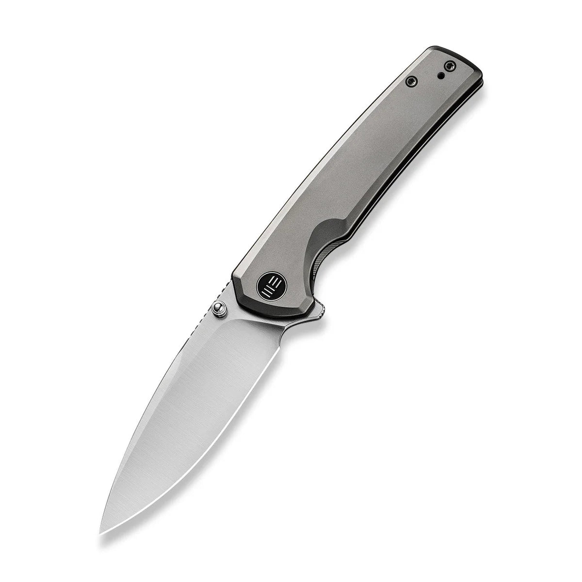 WE Knives Subjugator Grey Titanium Handle Satin Finished CPM 20CV Blade